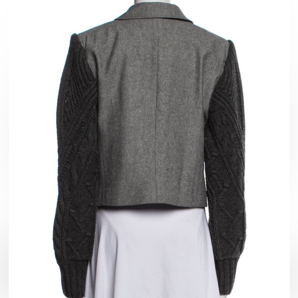 Veronica Beard Eamon Mixed Media Grey Jacket NWOT - Picture 7 of 9